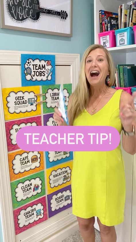 rockinresources on Instagram: TEACHER TIP- team jobs! Let the students take responsibility for cleaning up the classroom. Be a team! Use clothespins with the… Teaching 5th Grade, Reading Unit, Geek Squad, Writing Programs, Classroom Jobs, Take Responsibility, First Grade Classroom, Engaging Lessons, Man And Dog