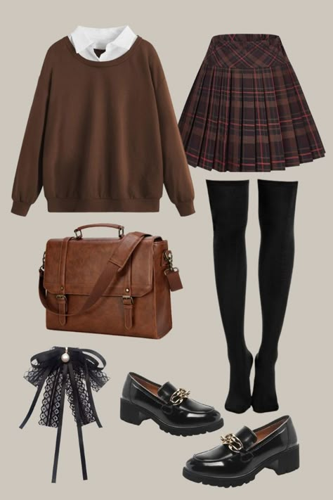 Aesthetic Dark Academia Outfit Ideas, Autumn Dark Academia Outfits, Outfit Inspo For School Aesthetic, Journalist Outfits Aesthetic, White Pleated Skirt Outfit Fall, Dark A Academia Aesthetic, Dark Academia Athletic Outfit, Aesthetic Outfits To Wear To School, Dark Academia Heels