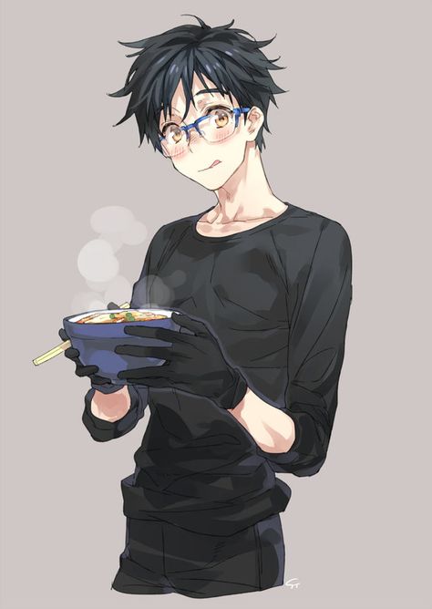 Bowl Reference, Yuri On Ice Victor, Anime Husbando, Katsuki Yuri, Yuuri Katsuki, Eating Ramen, Yuri Katsuki, Ice Art, Anime Smile