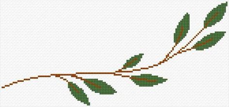 Cross Stitch Patterns Leaves, Ivy Cross Stitch Pattern, Cross Stitch Leaves Border, Cross Stitch Corner Pattern, Cross Stitch Leaves Pattern, Vine Cross Stitch, Ivy Cross Stitch, Cross Stitch Leaf, Leaves Cross Stitch