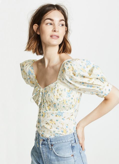 "Ditsy" Babydoll Tops, Floral Babydoll Top, Flower Print Blouse, Leopard Print Blouse, Zara Kids, Romantic Dress, Babydoll Top, Boho Blouses, Ditsy Floral