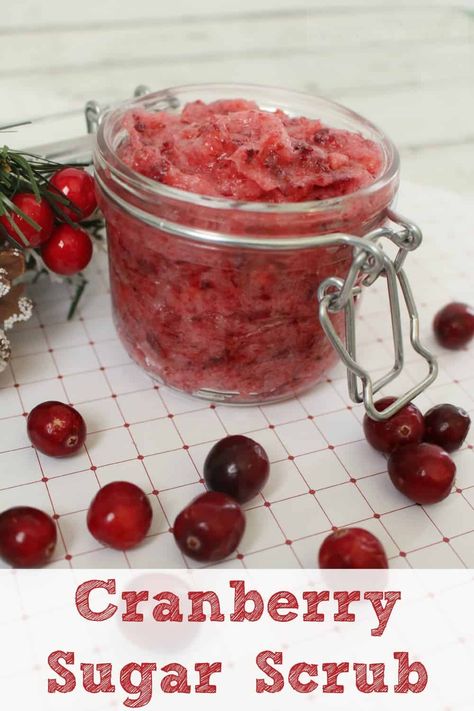 Cranberry Homemade Sugar Scrub | Midwest Modern Momma Cranberry Sugar Scrub, Orange Sugar Scrub, Body Scrub Homemade Recipes, Easy Sugar Scrub, Diy Sugar Scrub Recipe, Dollar Diy, Coffee Scrub Diy, Infused Sugar, Coffee Face Scrub