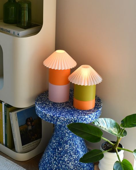 Our favorite dynamic duo 👯‍♀️ Add a pop of fun to any corner with the Cici Lamp duo — available at the link in our bio 💡 —— #tablelamp #lightingdesign #interiordesign #interiordesigninspo #decorinspo #mycolorstory #mycolorfulhome #styleithappy #cornersofmyhome #modularhome Modular Table, Work Studio, Colour Theory, Print 3d, Dynamic Duo, Post Modern, Modular Homes, Simplest Form, Postmodernism