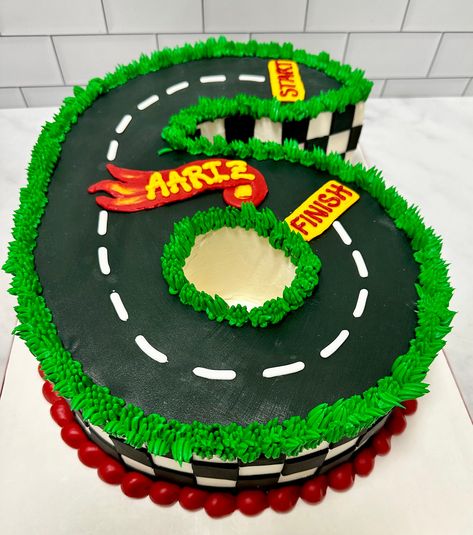 Racetrack Cake, Race Track Cake, Race Car Cakes, Thomas Birthday, 3d Cakes, 3d Cake, Bday Cake, Santa Clarita, Boy Birthday Cake