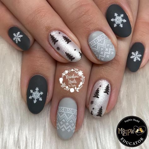 Chalkboard Nails, Sweet Nails, Nails Arts, Nail Stuff, Nordic Christmas, Winter Nail Designs, Rainbow Nails, Uv Gel Nails, Winter Nail