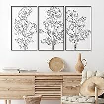 Bedroom Flowers, Flower Bathroom, Dark Brown Walls, Flowers Wall Decor, Black Metal Wall Art, Wall Decor Hanging, Flower Bedroom, Wall Art Flower, Wall Decor For Bedroom