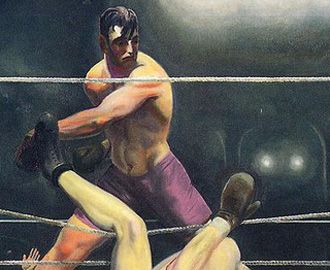 A lithograph of George Bellows's masterpiece is up for auction this week. George Bellows, Ashcan School, American Realism, Heavyweight Boxing, Sports Painting, New York Canvas, Grant Wood, Edward Hopper, Textured Canvas Art