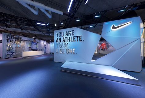 Showcase and discover creative work on the world's leading online platform for creative industries. Nike Exhibition, Shoe Store Design, Stand Feria, Event Booth, Environmental Graphic Design, Exhibition Stand Design, Exhibition Booth Design, Exhibition Booth, Gym Design