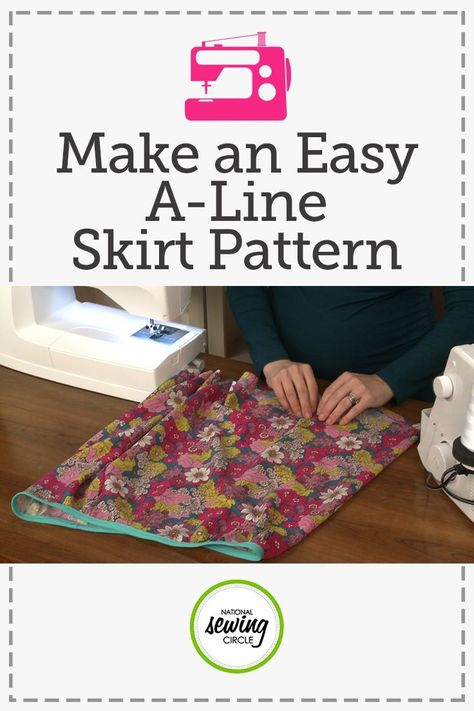 A-Line Skirt: Make an Easy A Line Skirt Pattern | National Sewing Circle Sew Beanie, Bra Chart, Basic Skirts, Sew Skirt, A Line Skirt Pattern, Skirt Pattern Easy, Sewing Project Ideas, Clothes Skirts, Creating Patterns