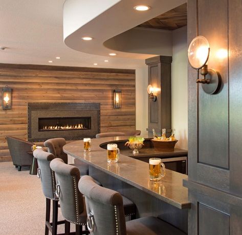 Basement goals! | by Swanson Homes, locatio Wet Bar Design, Bar Design Ideas, Wet Bar Designs, Home Bar Ideas, Bar For Home, Home Wet Bar, Home Bar Rooms, Basement Bar Designs, Home Bar Design