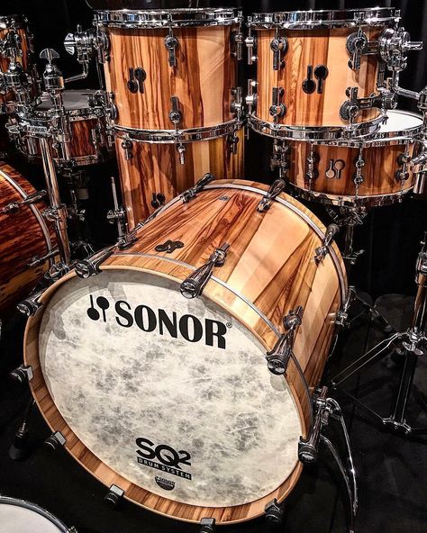 Sonor heavy weight SQ2 Series heavy beech in a Satined Vertical American Walnut. German made beast 🤘🔥 wouldn't mine this at all, needs that… Dope Music, Bass Drums, Heavy Weight, American Walnut, Drum Set, Drum Kits, Music Photography, Drum And Bass, Percussion