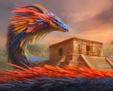 Quetzalcoatl- One of the most important Aztec gods Aztec Gods And Goddesses, Quetzalcoatl Art, Aztec Gods, Feathered Serpent, Aztec Culture, Aztec Warrior, Aztec Art, November 1st, Mythological Creatures