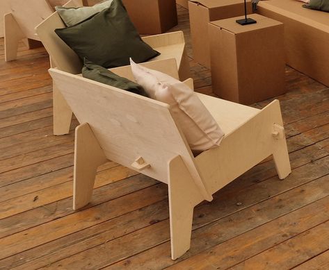 Plywood Furniture Plans, Flat Furniture, Plywood Design, Wood Chair Design, Modular Chair, Cnc Furniture, Plywood Chair, Flat Pack Furniture, Loungers Chair