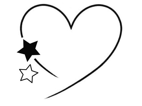 Star And Heart Tattoos, Heart With Stars Tattoo, Stars And Hearts Tattoos, Heart Stencil Tattoo, Star And Heart Tattoo, Heart Star Tattoo, Heart And Star Tattoo, Corazon Tattoo, Anchor Tattoo Design