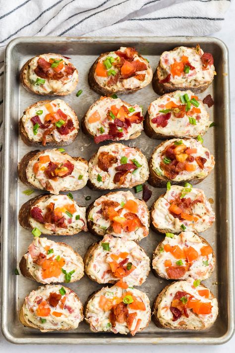 Cream Cheese Bruschetta Bread is the perfect dish for any occasion! Whether it's game day or a bridal shower, this easy-to-make appetizer is sure to be a crowd-pleaser. Add some flair to your Super Bowl party or any gathering with the delicious taste of Cream Cheese Bruschetta Bread! Punch With Sherbet, Pink Party Punch, Bruchetta Appetizers, Party Food Favorites, Bruschetta Bread, Cheese Bruschetta, Garlic Cream Cheese, Party Bread, Easy Bruschetta