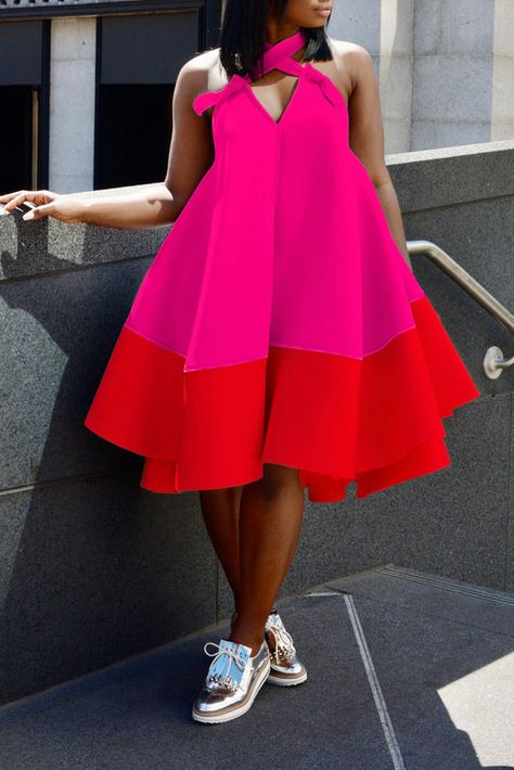 Afro Dresses, Bubu Styles, Rainbow Drinks, Dress Sleeve Styles, Wedding Guest Looks, African Dresses, Colorblock Dress, Mini Dresses Summer, African Fashion Dresses