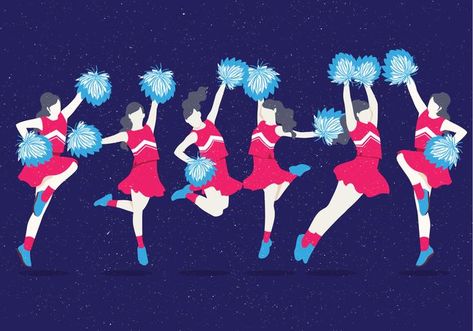 Cheerleading Outfits, Cheer Dance, Dance Teams, Just Dance, Art Reference Poses, Pose Reference, Cheerleading, Vector Art, Art Images