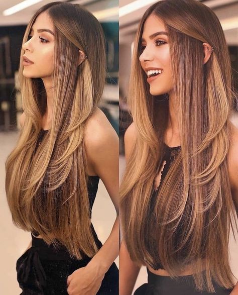 Haircuts For Long Hair Straight, Bushy Hair, Latest Hair Color, Brunette Balayage Hair, Long Hair Color, Brown Hair Balayage, Long Layered Hair, Haircuts For Long Hair, Long Straight Hair