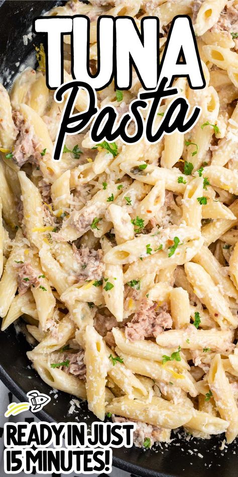 Tuna Pasta Tuna Dinner Ideas, Tuna Spaghetti Recipe, Delicious Entrees, Tuna Pasta Salad Recipes, Creamy Tuna Pasta, Salad Spinach, Tuna Pasta Salad, Pasta Ideas, Healthy Foods To Make