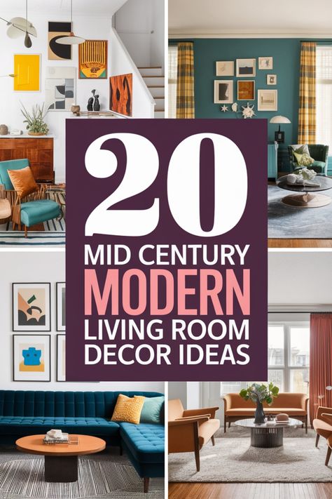 20 mid-century modern living room decor ideas with colorful and stylish interiors. Victorian Living Room Decor, Mid Century Modern Living Room Decor, Modern Living Room Decor Ideas, Sleek Coffee Table, Unique Side Table, Victorian Living Room, Modern Living Room Decor, Living Room Decor Rustic, Gold Living Room