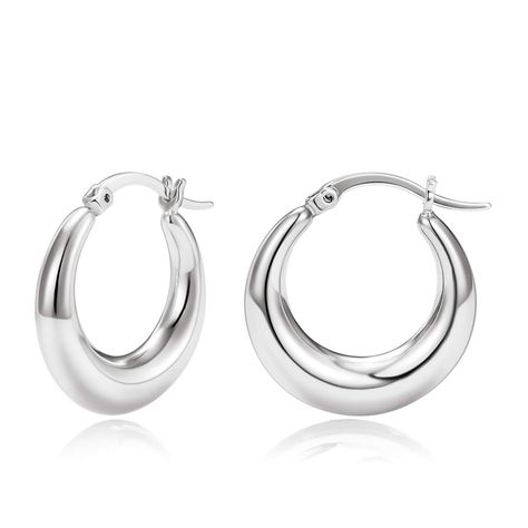 PRICES MAY VARY. CHUNKY HOOP EARRINGS - These small hoop earrings feature a chunky round design. Made of high quality stainless steel, they are sturdy and incredibly lightweight (single 0.09oz), great for sensitive ears. The hoops are beautifully crafted with secure and durable clasps to ensure a longer wearing experience PREMIUM QUALITY - These thick hoop earrings are plated in 14K gold ensuring a long-lasting finish that is nickel free, lead free, and hypoallergenic. With an excellent polishin Simple Jewelry Earrings, Small Silver Hoop Earrings, Trendy Stud Earrings, Chunky Gold Hoop Earrings, Thick Hoop Earrings, Small Gold Hoop Earrings, Small Gold Hoops, Chunky Hoop Earrings, Chunky Earrings