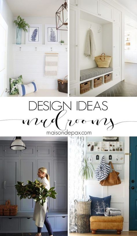 Mudroom ideas for different spaces! Get ideas for how to design a mudroom for small spaces, laundry rooms, hallways, and more. #mudrooms #laundryrooms #backtoschool #organizing #organization #homedecor Family Mudroom, Garden Ideas For Small Spaces, Small Mudroom Ideas, Small Space Inspiration, Mud Room Entry, Mudroom Ideas, Mudroom Entryway, Small Entryways, Mudroom Design