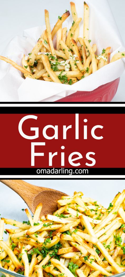 Italian Fries Recipe, Garlic Fry Recipe, Parmesan Garlic Fries Recipe, Italian French Fries, Garlic Butter French Fries, Garlic Park French Fries, Wendy’s Garlic Fries, How To Make Garlic Fries, Garlic Aioli Fries