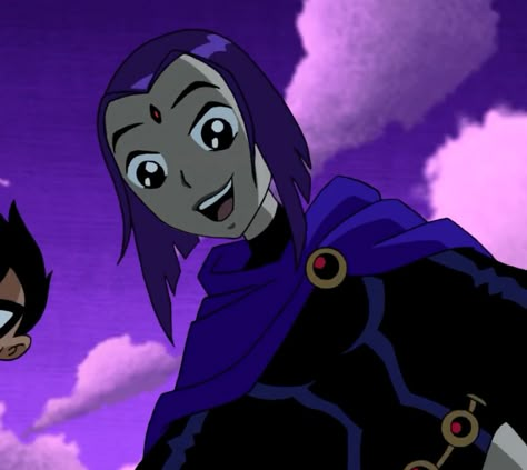 Grunge Pfp Girl, Old Teen Titans, Teen Titans Raven, Raven Teen Titans Go, Robin And Raven, Raven Beast Boy, Original Teen Titans, Pink Goth, Dc Icons