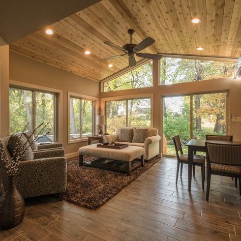 4 Season Sunroom Ideas, Four Seasons Room Addition, Sunroom Renovation, Sunroom Remodel, All Season Room, Three Season Porch, 4 Season Room, Four Seasons Room, Sunroom Furniture