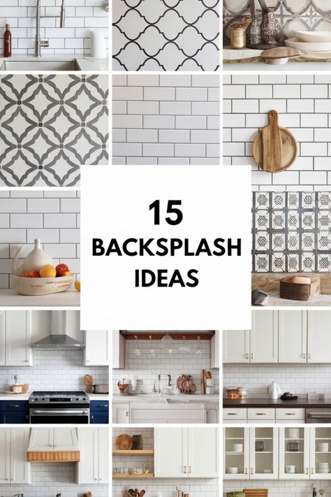 Add drama with a kitchen with Moroccan tile backsplash! These patterns become stunning focal points. Learn more! __ 2025 Kitchen Backsplash Trends, Moroccan Tile Backsplash, Black And White Backsplash, Green Countertops, Backsplash For White Cabinets, Natural Stone Backsplash, Backsplash Trends, Countertops Marble, Shiplap Backsplash