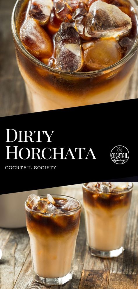 Spiked Horchata Recipe, Homemade Mexican Drinks, Horchata Liquor Cocktail Recipes, Horchata With Alcohol, Horchata Cocktail Recipe, Horchata Rum Cocktails, Cinnamon Drinks Alcohol, Cinnamon Alcoholic Drink, Horchata Alcoholic Drink