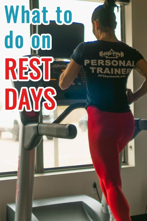 How much do you rest between workouts? The recommended amount of rest is going to depend on the type of workout and the intensity of the workout? Did you lift? Did you run? Was it super intense? We all need to rest between our workouts for several reasons. One reason, is our bodies need time to recover and rebuild. Another reason is our minds need time to relax. Keep reading to learn more about the science of rest days between workouts. #pftaschools #raesults #restdays #health #fitness #pfta What To Do On Workout Rest Days, Rest Day Exercise, Active Rest Day Workout, Rest Day Workout, Active Rest Day, Personal Trainer Certification, Becoming A Personal Trainer, Rest Day, Exercise Tips