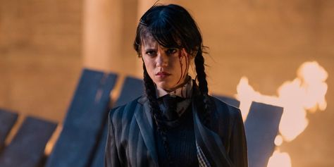 Jenna Ortega gets candid about her overwhelming Wednesday filming schedule, revealing she barely slept and started to pull her hair out due to stress. Luis Guzman, Wednesday Movie, Good Wednesday, Addams Family Wednesday, Scream 6, Michael Keaton, Making A Movie, Catherine Zeta Jones, Christina Ricci