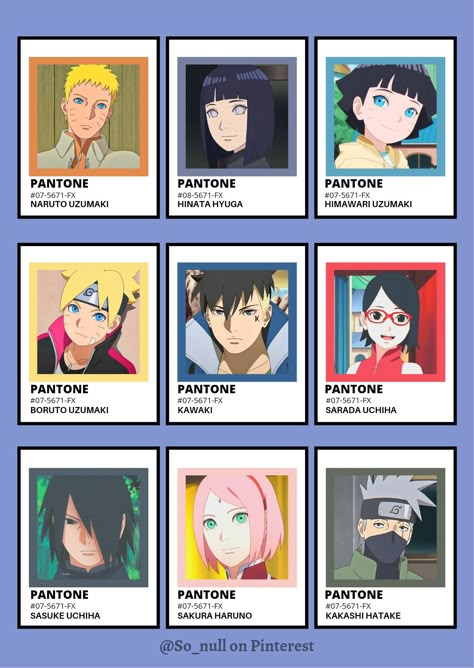 Anime Polaroid Drawing, Naruto Photocard, Naruto Polaroid, Anime Narotu, Naruto Printables, Anime Pantone, Anime Polaroid, Credit Card Design, Anime Character Names