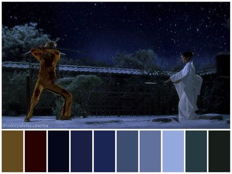 Color Palette Cinema on Instagram: “: "Kill Bill: Vol 1" (2003). •Directed by Quentin Tarantino •Cinematography: Robert Richardson •Production Design: Yohei Taneda, David…” Robert Richardson, Kill Bill Vol 1, Kill Bill, Quentin Tarantino, Cinematography, Color Palette, Film, Movie Posters, On Instagram