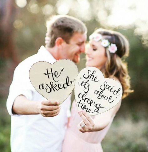 Engagement Shoot Props, Engagement Props, Engagement Photo Props, Bridal Shower Guest Book, Engagement Signs, Engaged Couples Photography, Cute Engagement Photos, Fun Engagement Photos, Wedding Engagement Pictures