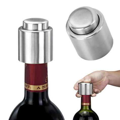 Stainless Steel Sealed Red Wine Stopper Bottle Spout Liquor Flow Stopper Pour Cap Wine Preserver, Red Wine Bottle, Vacuum Bottle, Vacuum Sealer, Wine Bottle Stoppers, Wine Opener, Bottle Stopper, Bottle Cover, Wine Stoppers