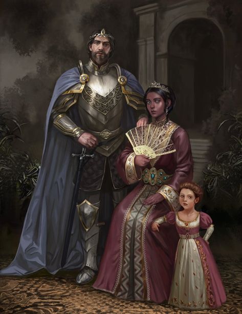 Royal Family Portrait, Family Portrait Painting, Angel Artwork, Academic Art, Fantasy Drawings, Elder Scrolls Online, Family Painting, Historical Painting, Queen Art