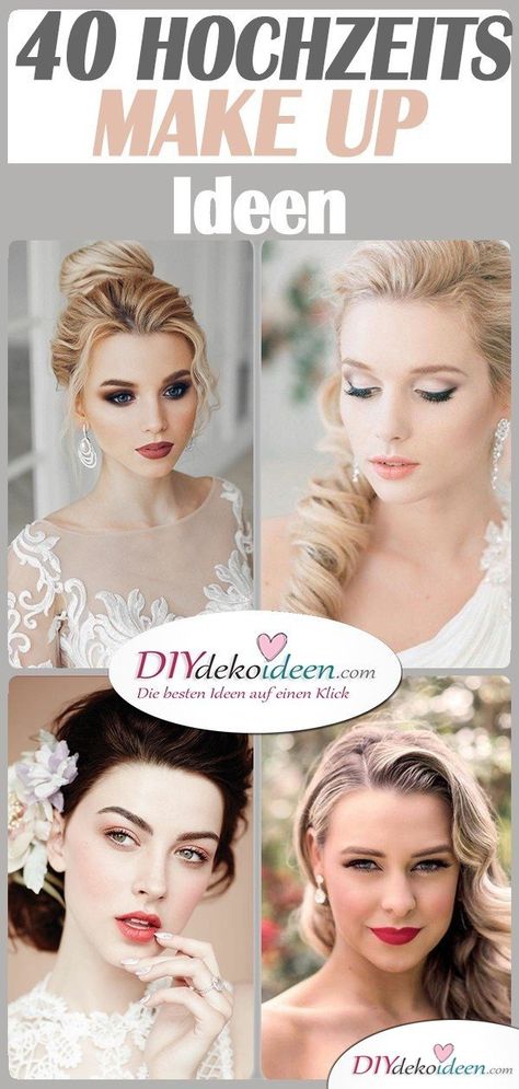 40 traumhafte Hochzeits Make up Ideen für eure Hochzeit - Braut Make up Braut Make-up, White Party, Under The Sea, Hair Trends, Makeup Tips, Eyebrows, Makeup Tutorial, Beauty Makeup, Eye Makeup