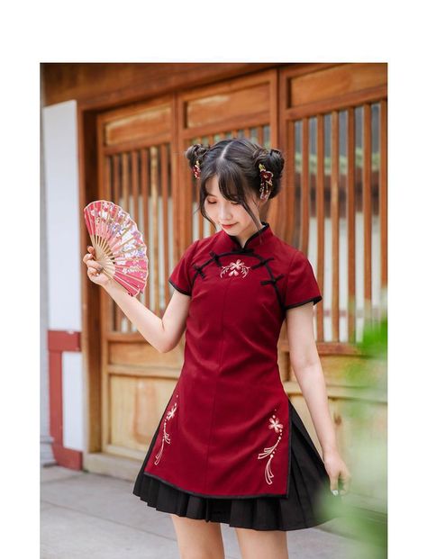 Chinese Style Dress, Mode Kimono, Chinese Clothing, Traditional Fashion, Chinese Dress, Lolita Fashion, Anime Outfits, Japanese Fashion, Traditional Dresses