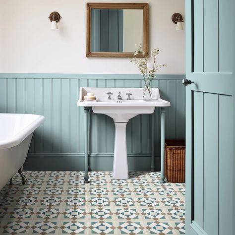 Porcelain Superstore Victorian Tiles Bathroom, Victorian Bathroom Tiles, Modern Victorian Bathroom, Traditional Bathroom Tile, Edwardian Bathroom, Porcelain Superstore, Victorian Style Bathroom, Patterned Bathroom Tiles, Traditional Bathrooms