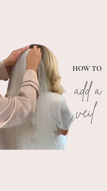 How To Attach A Veil To Hair, How To Put On A Veil, Bridal Hair Inspiration Veils, How To Put A Veil In Hair, How To Attach Veil With Hair Down, How To Secure A Veil With Hair Down, Wedding Hair Long Down With Veil, Veil Ideas Hair Down, Hair With Wedding Veil