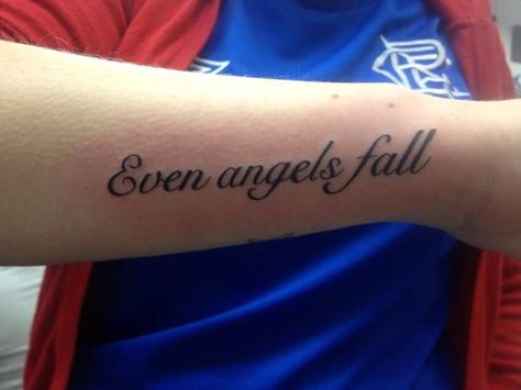 Angel Tattoo Quotes, Tattoo Words Design, Short Tattoo Quotes, Fall Tattoo, Short Tattoo, Family Quotes Tattoos, Wörter Tattoos, Font Love, Tattoo Quotes For Men