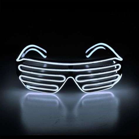 Get ready to light up the night with our newest arrival! The Aquat Light up Shutter Neon Rave Glasses are here to take your party outfit to the next level. Aquat Light up Shutter Neon Rave Glasses El Wire LED Sunglasses Voice Activated Glow DJ Costumes for 80S, EDM, Party RB02 - $25 #CiderandTown #NeonGlasses #PartyOutfit #RaveGlasses #EDMStyle #GlowingGlasses #NightLife #FashionAccessory #LightUpTheNight #PartyEssential Led Sunglasses, Edm Party, Glowing Glasses, Rave Glasses, Neon Rave, Edm Fashion, El Wire, Light Up The Night, Night Life