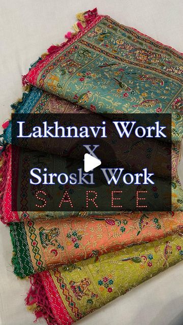 Lakhnavi Saree, Kutch Work Saree, Lucknowi Embroidery, Kutchi Work, Kutch Gujarat, Sequence Saree, Alaska Fashion, Kutch Work, Fashion Sarees