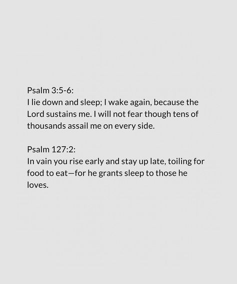 Bible verses to read before you sleep tonight No need to live in fear. Let Gods word go to work for you. He can do it! Follow for more content like this . . . . #biblestudy #biblenotes #jesusinspired #bibleverses #christian Bible Verse For Sleep, Bible Verses To Read Before Sleep, Night Bible Verse, Good Night Bible Verse, Verses To Read, Bible Verses About Fear, Verses About Fear, Holy Girl, Psalm 127