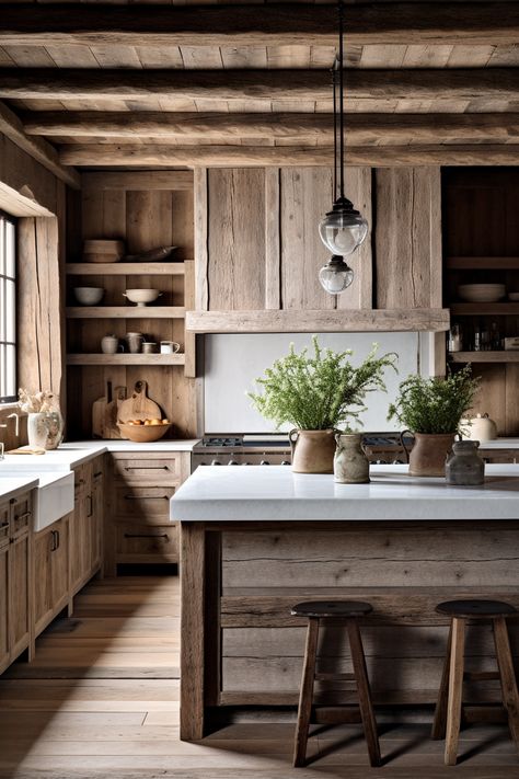 100 Stunning Modern Rustic Kitchen Ideas Modern Rustic Kitchen Ideas, Cozy Country Kitchen, Rustic Cabin Kitchen, Log Home Kitchen, Modern Cabin Interior, Modern Rustic Kitchen, Rustic Kitchen Ideas, Rough Hewn Wood, Country Kitchen Ideas