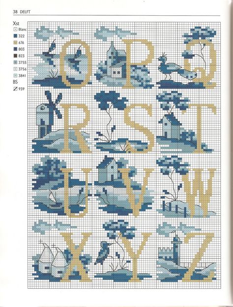 Cross Stitch Fonts Free, Cross Stitch Alphabet Patterns, Cross Stitch Fonts, Cross Stitch Letters, Embroidery Alphabet, Stitch Book, Alphabet Book, Cross Stitch Alphabet, Letter T