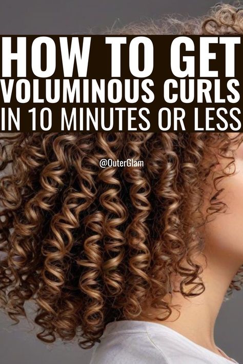 Whether you have fine, limp hair or just want to add some extra volume to your curls, achieving big, bouncy curls can be quick and easy. If you are trying to get voluminous curls in just 10 minutes, this is the information you need. Learn how to create gorgeous, voluminous curls using simple techniques and tools, ensuring your hair looks fabulous without spending hours styling. How To Get Tight Curls, How To Volumize Your Hair, Hair Curling Techniques, Curling Techniques, Big Bouncy Curls, Fine Flat Hair, Fine Curly Hair, Volume Curls, Limp Hair