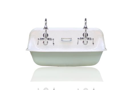 Kohler Brockway Sink, Kohler Brockway, Bucket Sink, Cast Iron Sink, Trough Sink, Powder Room Decor, Bath Sinks, Pool Bath, House Redo